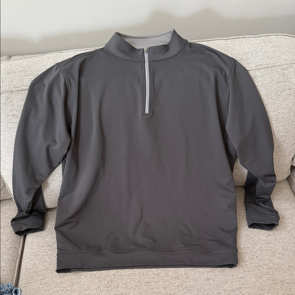 Peter Millar Silver Quarter-Zip Pullover